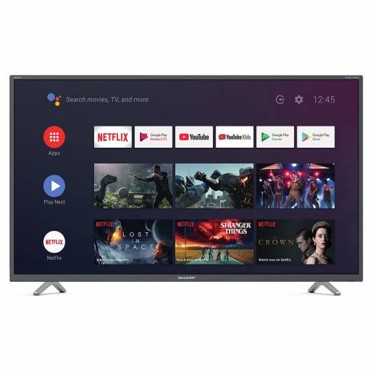SHARP - Téléviseur LED K Ultra HD Wifi 50" Android TV - Noir