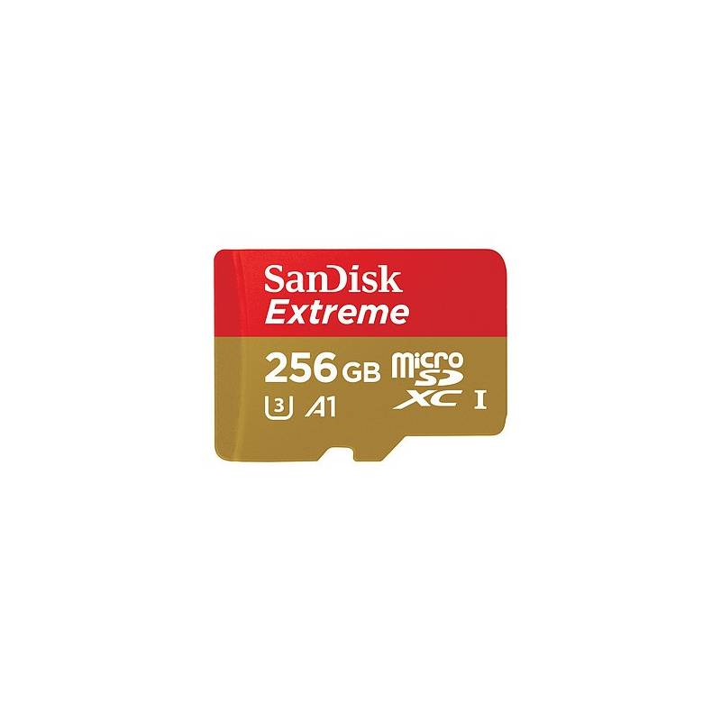 SANDISK - Carte mémoire Extreme microSDXC UHS-I U3 256 Go + Adaptateur SD