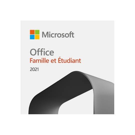 MICROSOFT - Licence Office Famille & Etudiant 2021 - 1 PC - Dématérialisé