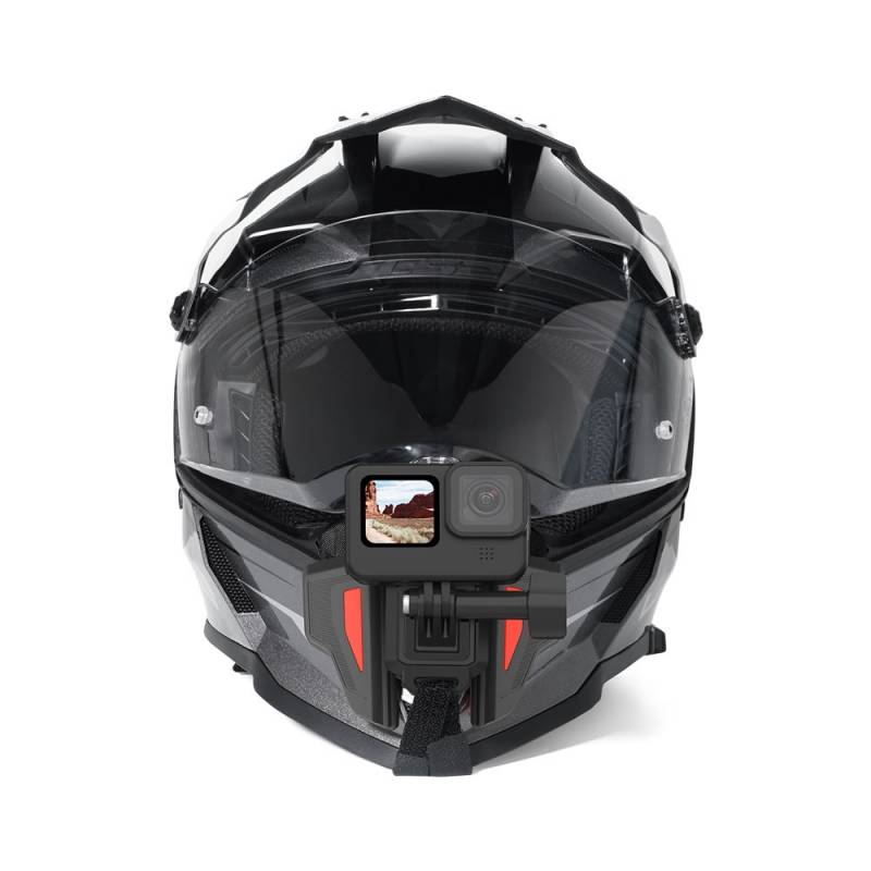 Support Menton Pour Casque Moto – Fixation Stable Pour Caméra Sport, Réglable Et Résistant, Kit Complet