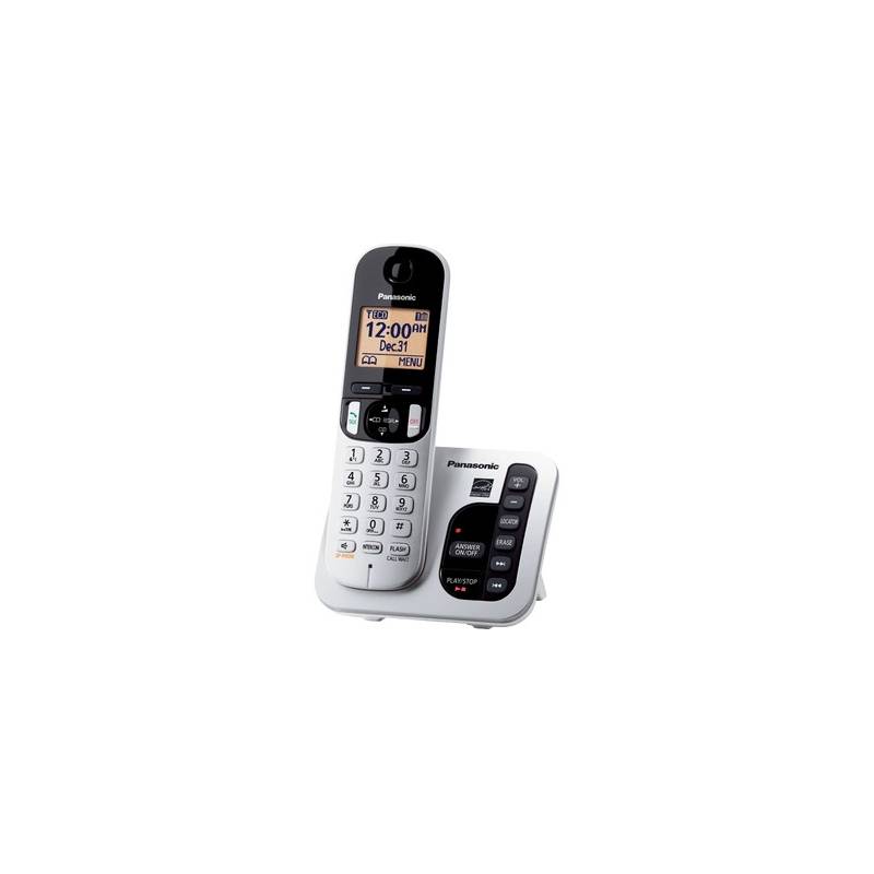 PANASONIC - Téléphone fixe sans fil KX-TGC220 - Argent