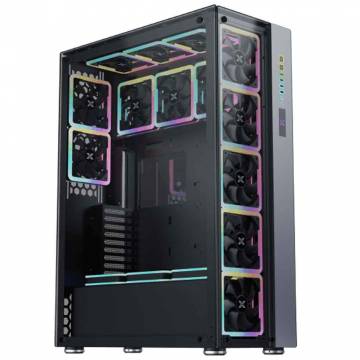 Boîtier PC Gaming SilverStone Primera PM02 - Tour ATX, Face Avant Verre Trempé, Noir, Avec Ventilos 140 Mm Et USB Type-C